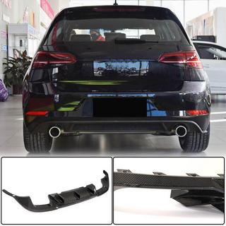 Achterbumper diffuser (voor Base/GTI HB 2017-2020, carbon) foto 1