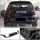 Volkswagen Golf 7/E-Golf 2012–2020 Achterbumper diffuser (voor Base/R/GTI HB 2017-2020, carbon) foto 2