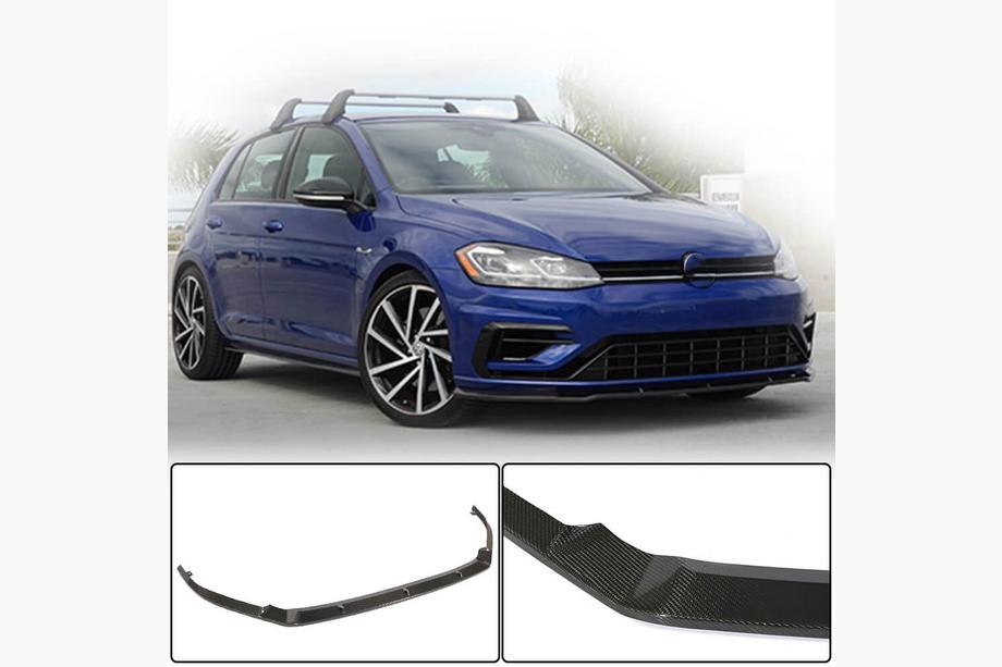 Volkswagen Golf 7/E-Golf 2012–2020 Voorbumper lip Lip V1 (voor R/R-Line 2017-2020, carbon) Image