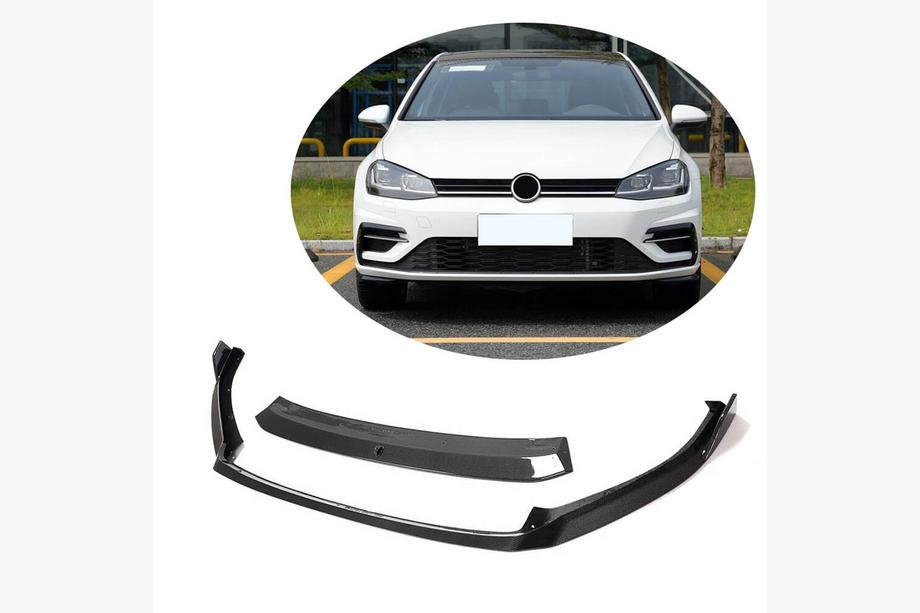 Volkswagen Golf 7/E-Golf 2012–2020 Voorbumperlip Lip V2 (voor R/R-Line 2017-2020, carbon) Image