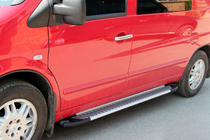 Mercedes Vito W638 1996–2003 Zijsteps Line (2 stuks, aluminium) foto 1
