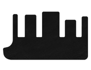 Chrysler Voyager 2001–2007 Premium textiele kofferbakmat (voor Grand Voyager, zwart) foto 1