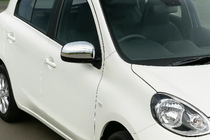 Nissan Micra K13 2011–2016 RVS spiegelkappen (set van 2) foto 1
