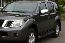 Nissan Pathfinder R51 2005–2014 RVS spiegelkappen (2 stuks) foto 1