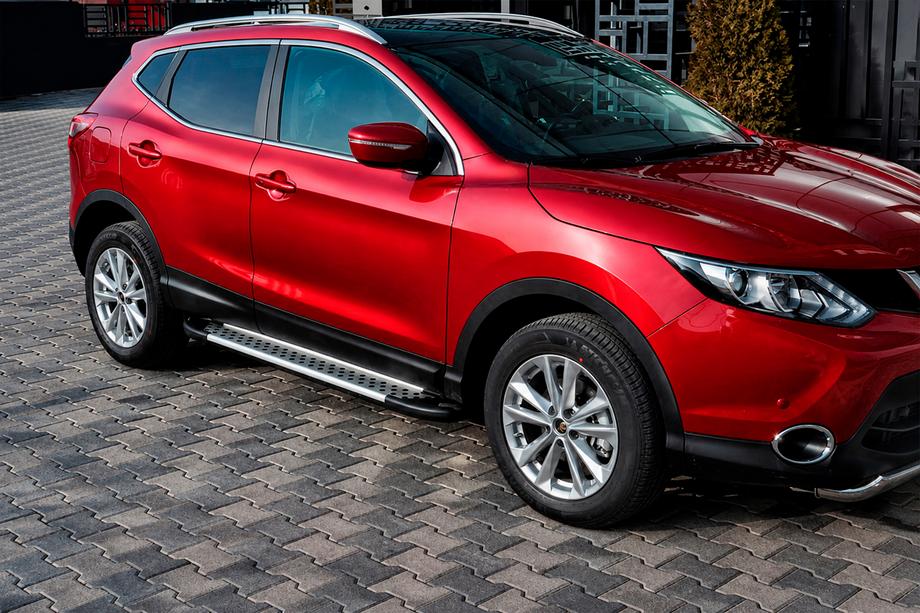 Nissan Qashqai 2014–2021 Zijsteps X5-type (set 2 stuks, aluminium) Image