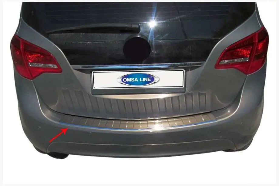 Opel Meriva 2010–2017 OmsaLine rvs chromen achterbumperbeschermer Image
