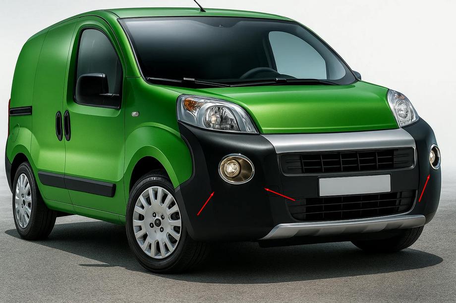 Peugeot Bipper 2008–2017 RVS mistlampomlijstingen (bovenmodel, 2 st.) Image