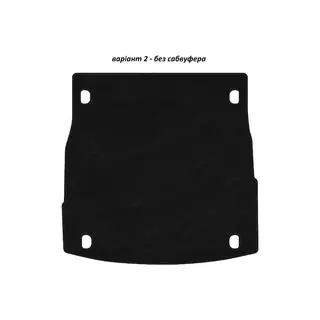 Textiele kofferbakmat Classic V-2 (zonder subwoofer, zwart)