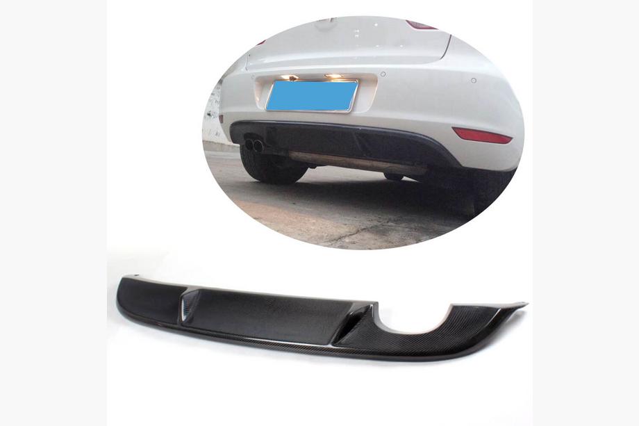 Volkswagen Golf 6 2008–2014 Achterbumper diffuser V1 (voor Base HB 2010-2013, carbon) Foto 1
