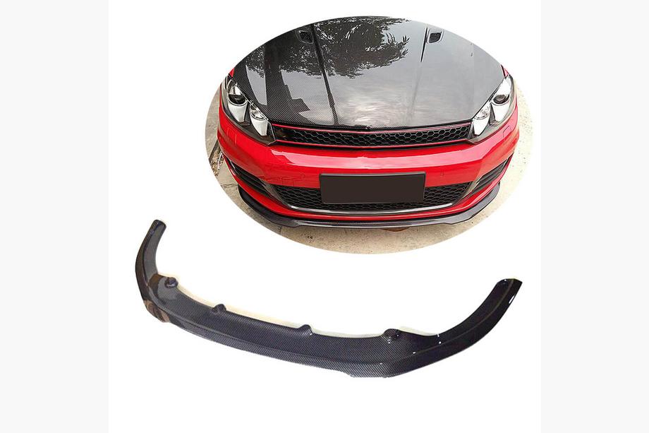 Volkswagen Golf 6 2008–2014 Frontsplitter (front bumper lip) Lip V1 (voor GTI HB 2010-2013, carbon) Image