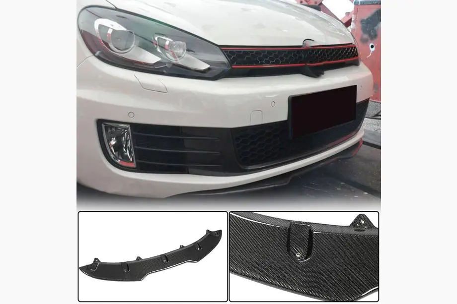 Volkswagen Golf 6 2008–2014 Frontsplitter Lip V4 (voor GTI HB 2010-2013, carbon) Image