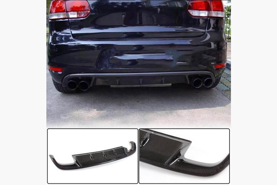 Volkswagen Golf 6 2008–2014 Achterbumper diffuser V1 (voor GTI HB 2010-2013, carbon) Image