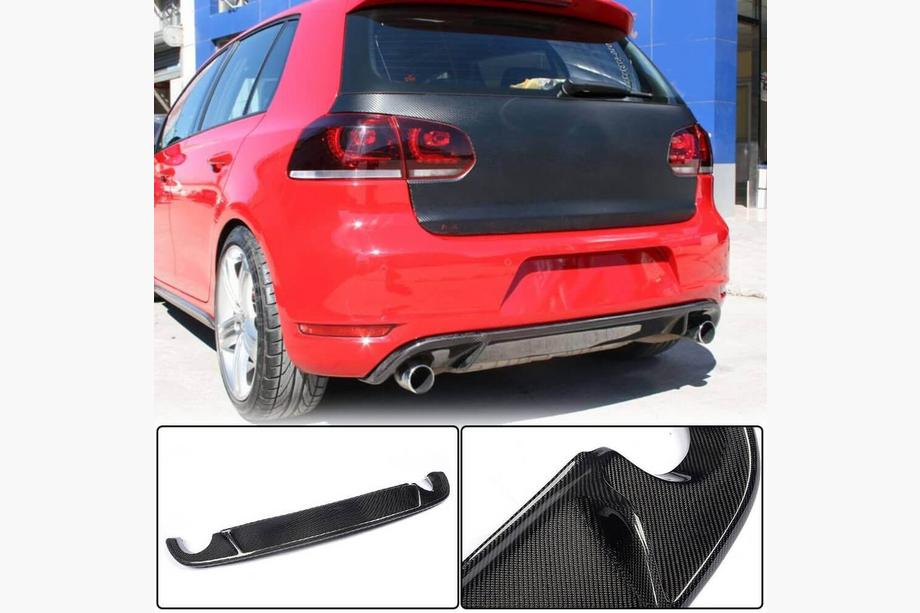 Volkswagen Golf 6 2008–2014 Achterbumperdiffuser V2 (voor GTI HB 2010-2013, carbon) Image