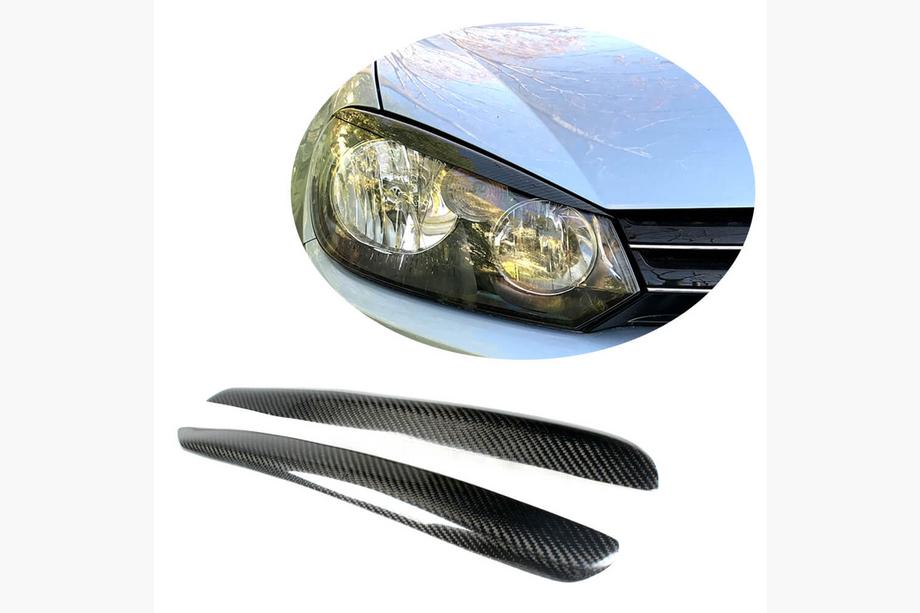 Volkswagen Golf 6 2008–2014 Koplamp wenkbrauwen (voor HB 2010-2013, carbon) Image