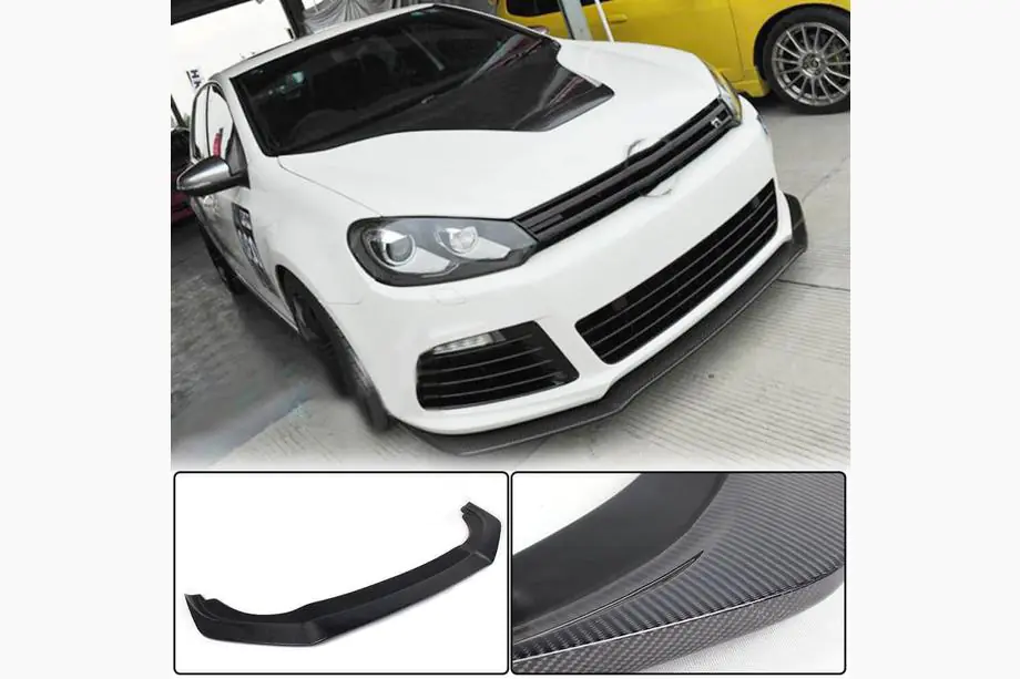 Volkswagen Golf 6 2008–2014 Voorbumperlip Lip V2 (voor R HB 2010-2013, carbon) Image