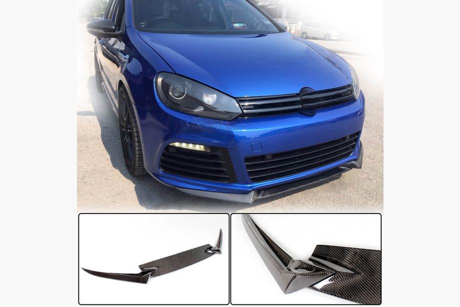 Volkswagen Golf 6 2008–2014 Voorbumper lip Lip V3 (voor R HB 2010-2013, carbon) Image