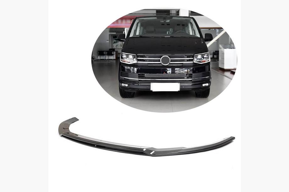 Volkswagen T6 2015–2024 Frontbumper Lip (voor 2015-2019, Carbon) Image