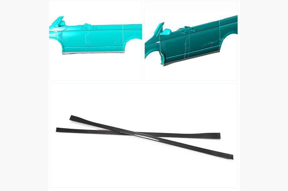 Volkswagen T6 2015–2024 Sideskirts (korte wielbasis, carbon) Foto 2