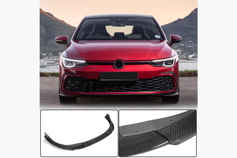 Volkswagen Golf 8 2019– Frontbumper lip Lip (voor GTI HB, carbon) Image