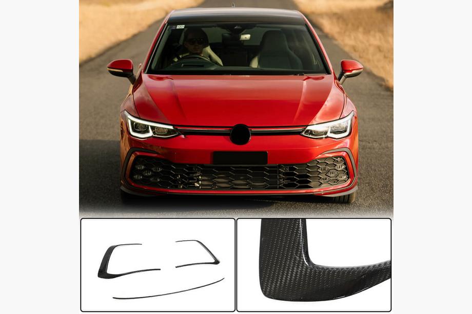 Volkswagen Golf 8 2019– Voorbumper splitters (voor GTI HB, dry carbon) Image