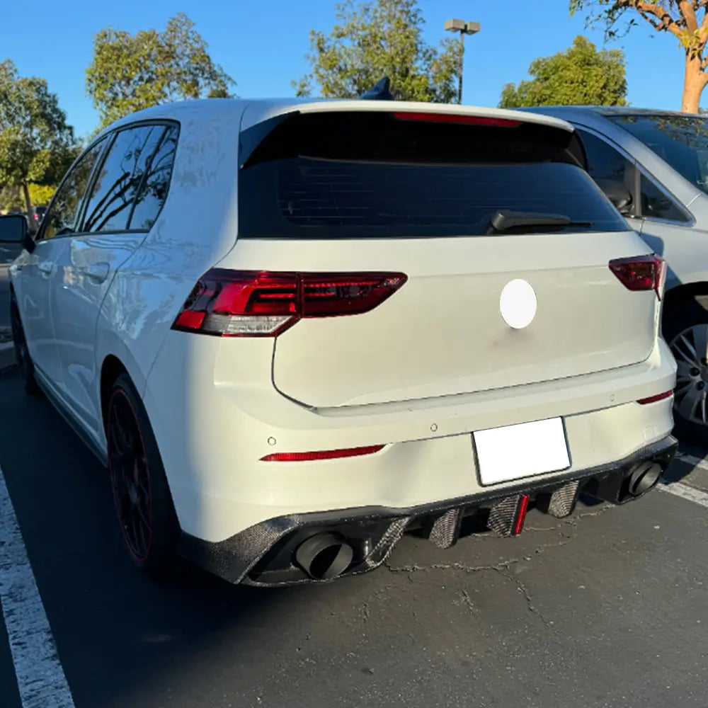 Achterbumper diffuser (voor GTI HB, carbon) foto 3