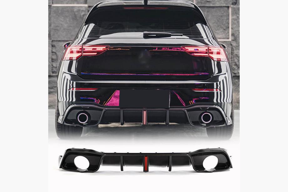 Volkswagen Golf 8 2019– Achterbumper diffuser (voor GTI HB, carbon) Image