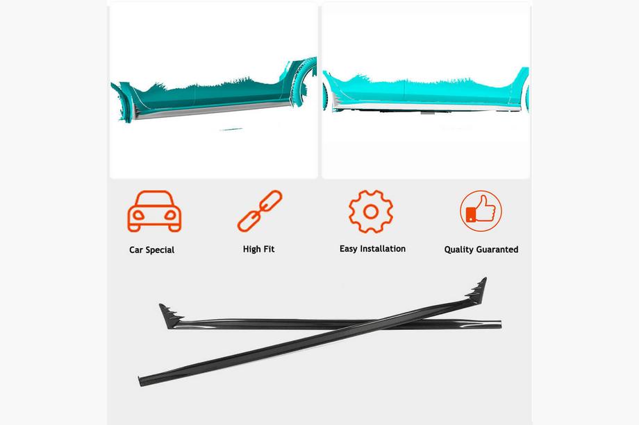 Volkswagen Golf 8 2019– Sideskirts (voor GTI / R-Line HB, carbon) Foto 2