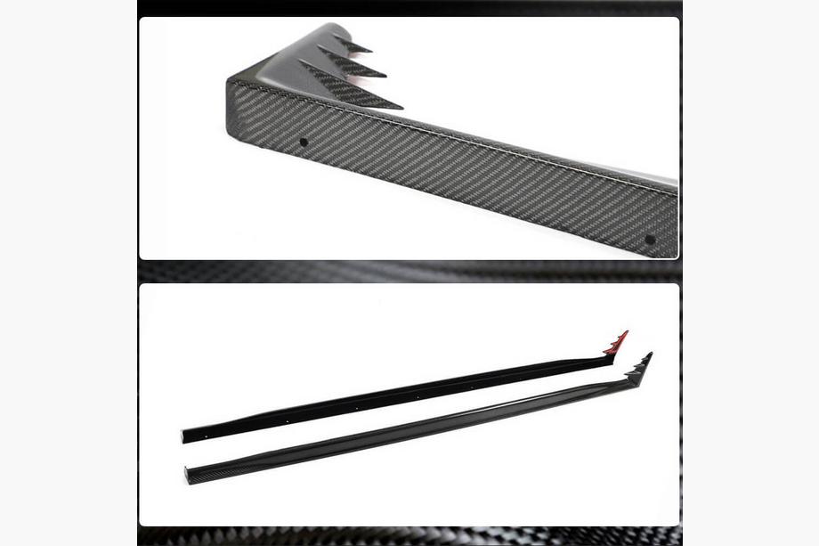 Volkswagen Golf 8 2019– Sideskirts (voor GTI / R-Line HB, carbon) Foto 3