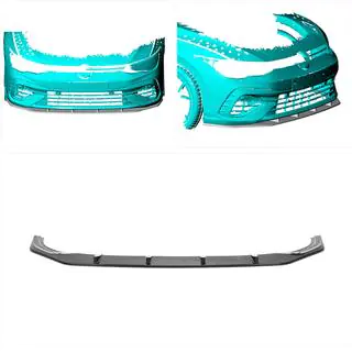 Frontbumper lip Lip (voor R HB 2019-2024, carbon) foto 2