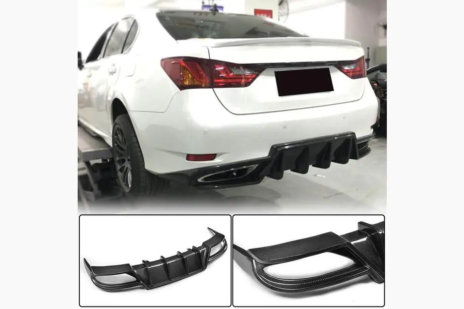 Lexus GS 2011–2020 Achterbumper diffuser (voor F-Sport 2011-2015, carbon) Image