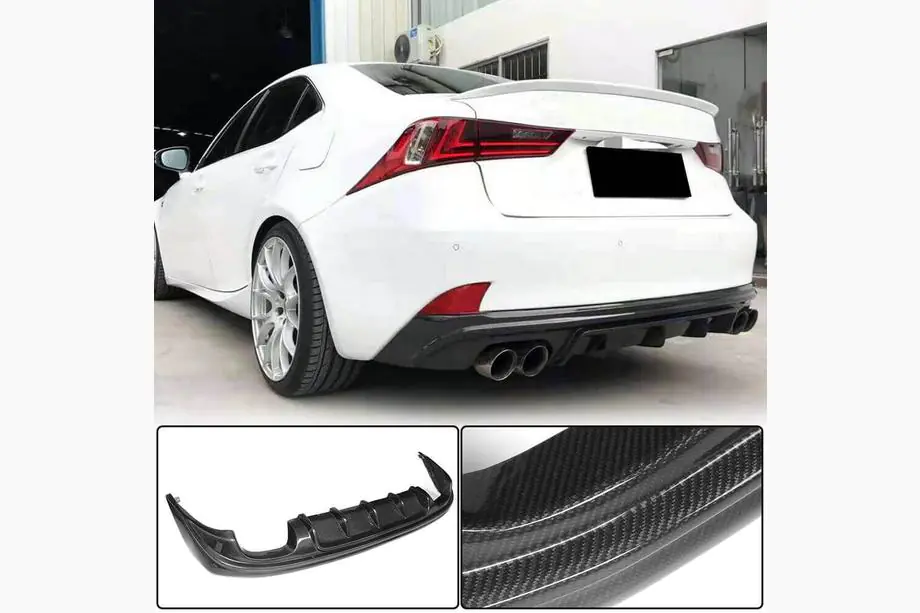 Lexus IS 2013– Achterbumper diffuser V2 (voor Base/F-Sport 2013-2016, carbon) Image