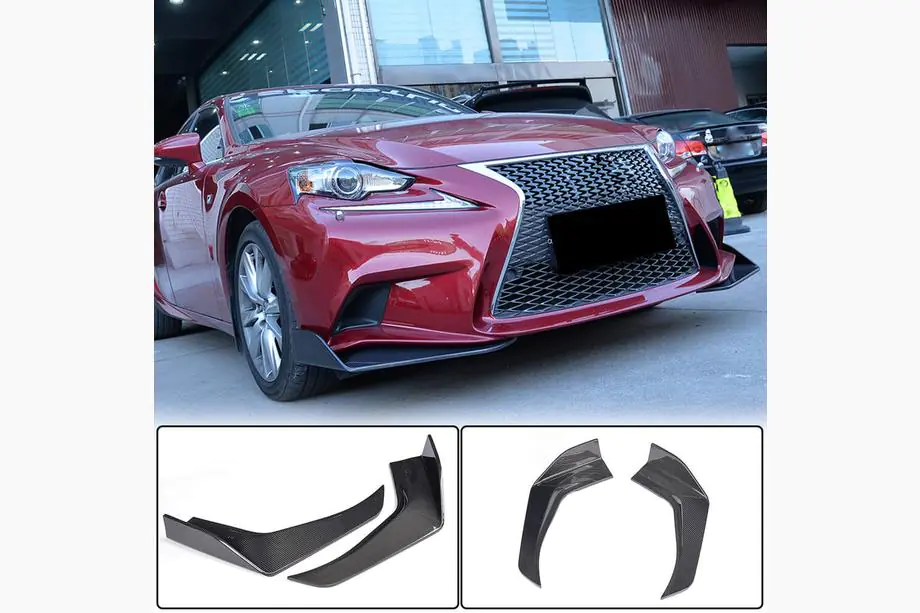 Lexus IS 2013– Frontbumper flaps (voor F-Sport 2013-2016, carbon) Foto 1