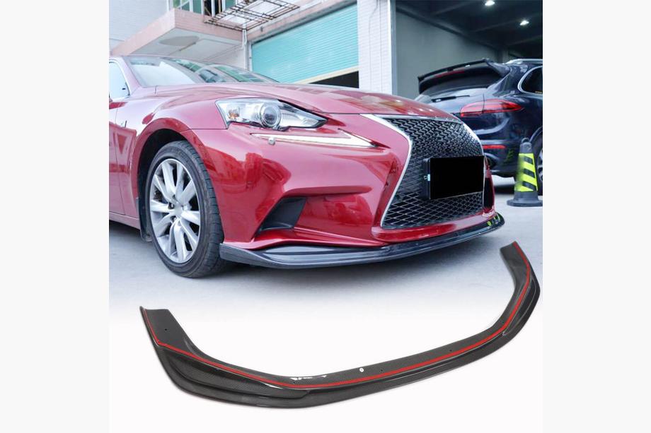 Lexus IS 2013– Carbon front bumper lip (voor F-Sport 2013-2016, Carbon) Foto 1