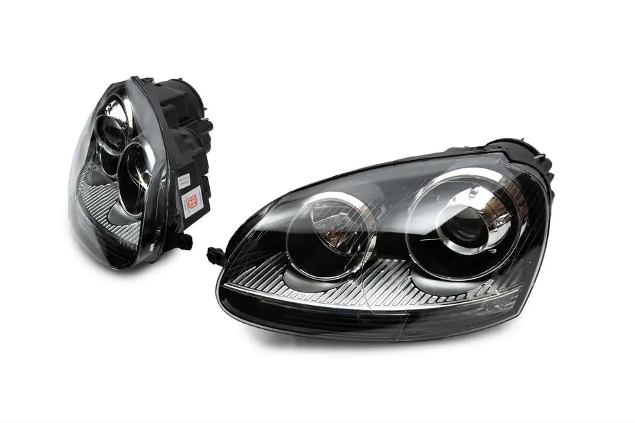Volkswagen Golf 5 2003–2009 Koplampen met projectorlens Black (2 st.) Image
