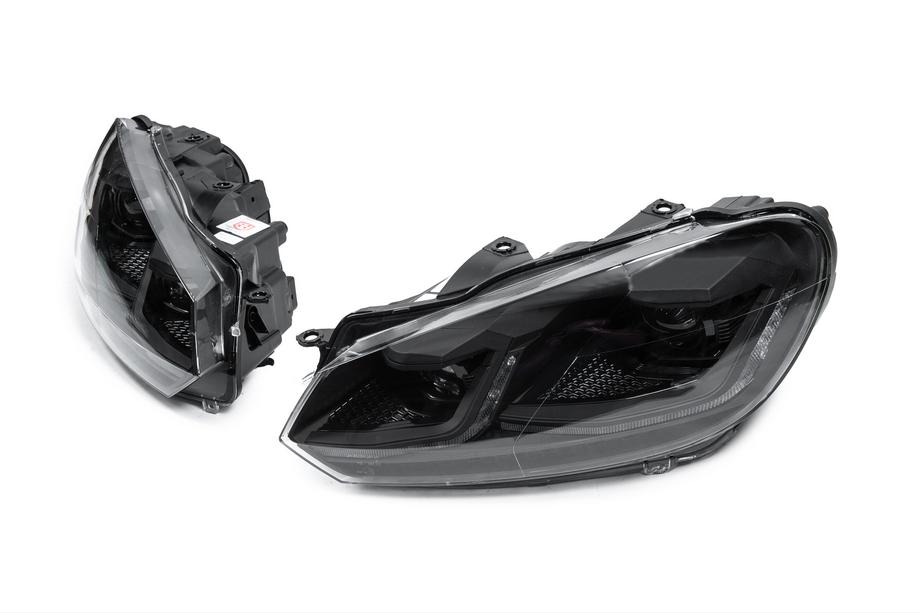 Volkswagen Golf 6 2008–2014 Koplampen Golf 7 Style Black (zonder regelunits, 2 st.) Foto 2