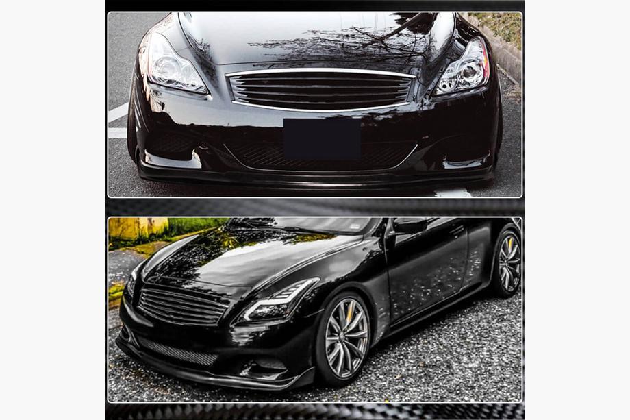 Infiniti G25/G35/37 (V36/CV36) 2006–2015 Frontlip voor voorbumper (voor G37 Coupe 2009-2013, carbon) Foto 3