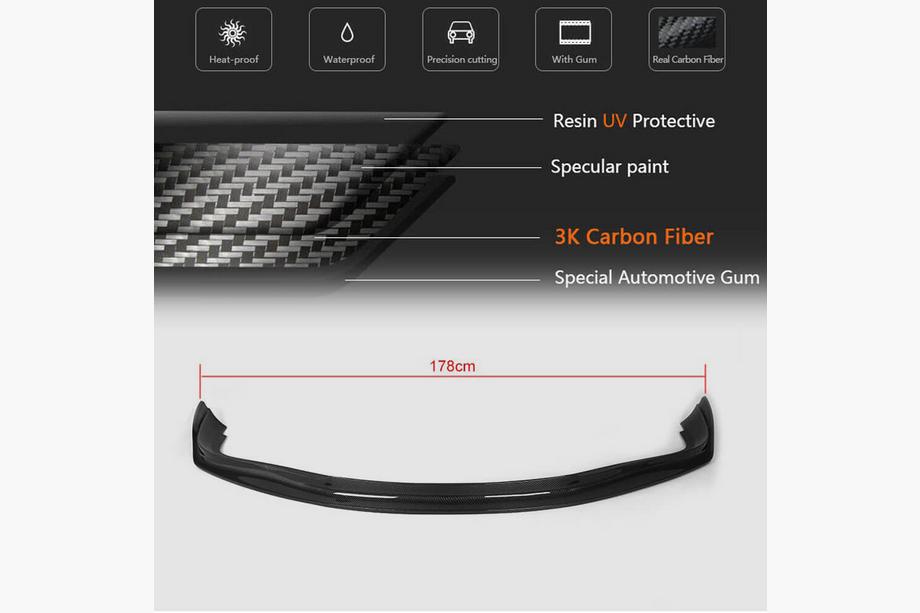 Infiniti G25/G35/37 (V36/CV36) 2006–2015 Frontlip voor voorbumper (voor G37 Coupe 2009-2013, carbon) Foto 5