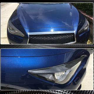 Koplampwenkbrauwen (voor Q50 2014-2017, carbon) Infiniti Q50/Q60 2013–2024 foto 3