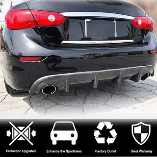 Achterbumper diffuser V1 (voor Q50 Base/Sport 2014-2017, carbon) Infiniti Q50/Q60 2013–2024 foto 2