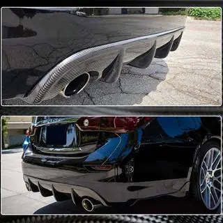 Achterbumper diffuser V1 (voor Q50 Base/Sport 2014-2017, carbon) Infiniti Q50/Q60 2013–2024 foto 4