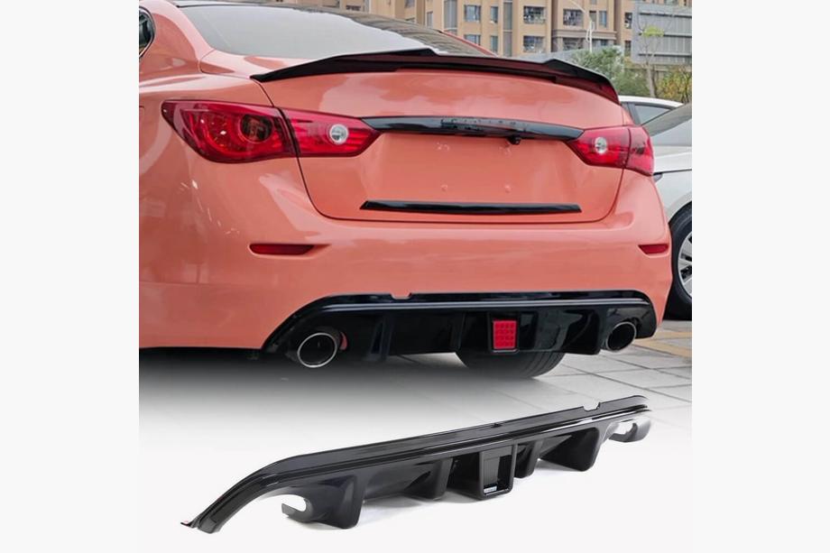 Infiniti Q50/Q60 2013–2024 Achterbumper diffuser V2 (voor Q50 Base/Sport 2014-2017, carbon) Image