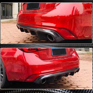 Achterbumper diffuser V2 (voor Q50 Base/Sport 2018-2023, carbon) Infiniti Q50/Q60 2013–2024 foto 3