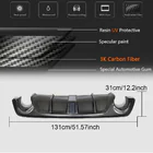 Infiniti Q50/Q60 2013–2024 Achterbumperdiffuser V3 (voor Q50 Base/Sport 2018-2023, carbon) foto 10