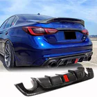 Infiniti Q50/Q60 2013–2024 V4 achterbumper diffuser (voor Q50 Base/Sport 2018-2023, carbon) foto 12