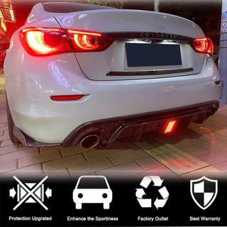 V4 achterbumper diffuser (voor Q50 Base/Sport 2018-2023, carbon) Infiniti Q50/Q60 2013–2024 foto 4