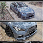 Infiniti Q50/Q60 2013–2024 Voorbumper lip Lip V1 (voor Q50 Sport 2014-2017, carbon) foto 4
