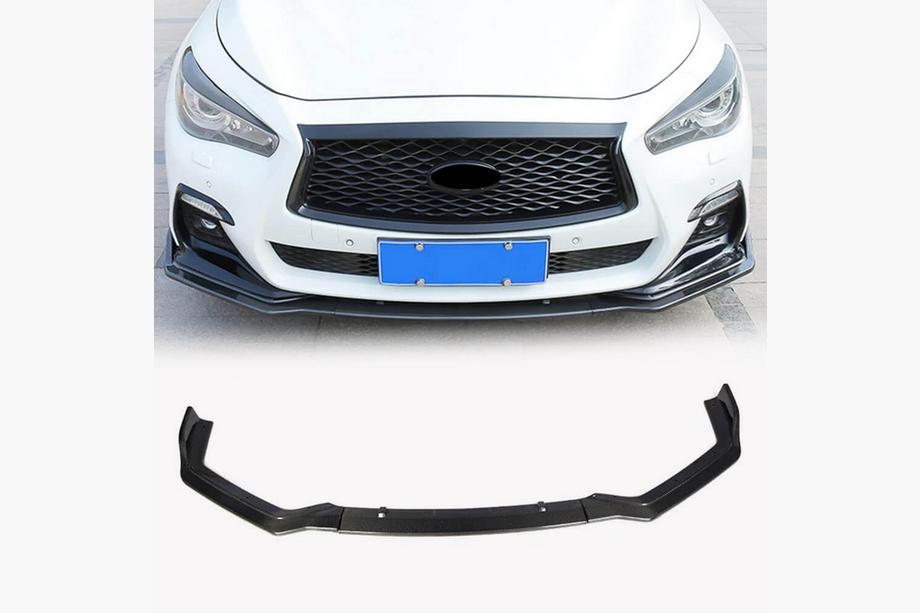 Infiniti Q50/Q60 2013–2024 Front lip voorbumper Lip V1 (voor Q50 Sport 2018-2022, carbon) Foto 1