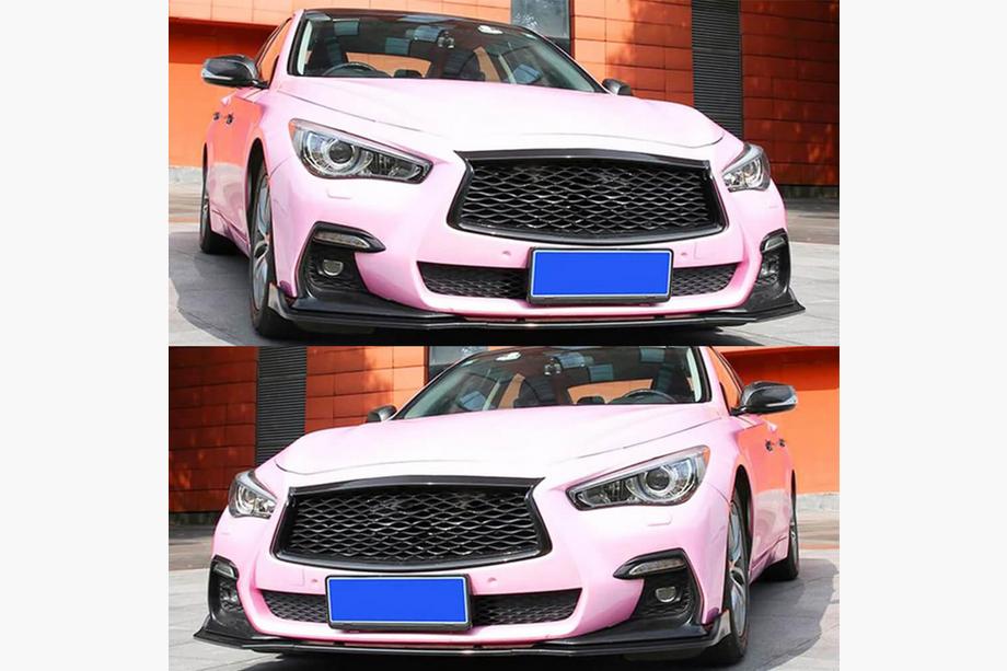 Infiniti Q50/Q60 2013–2024 Front lip voorbumper Lip V1 (voor Q50 Sport 2018-2022, carbon) Foto 2