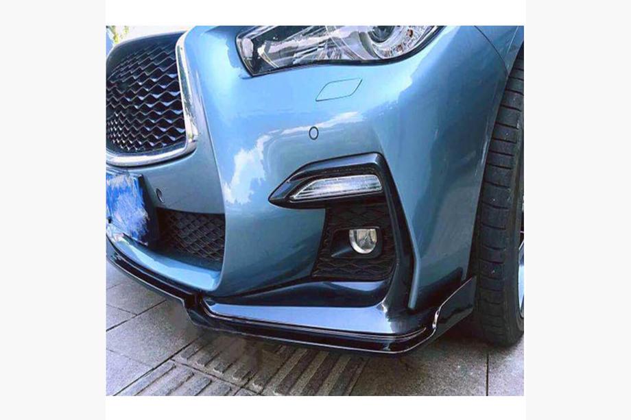 Infiniti Q50/Q60 2013–2024 Front lip voorbumper Lip V1 (voor Q50 Sport 2018-2022, carbon) Foto 4