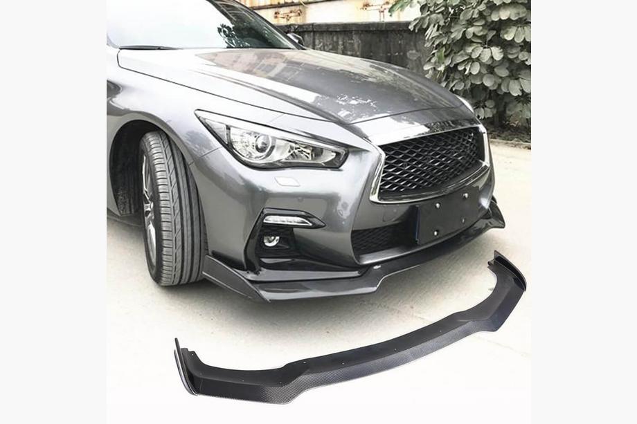 Infiniti Q50/Q60 2013–2024 Frontbumper lip Lip V2 (voor Q50 Sport 2018-2022, carbon) Foto 1